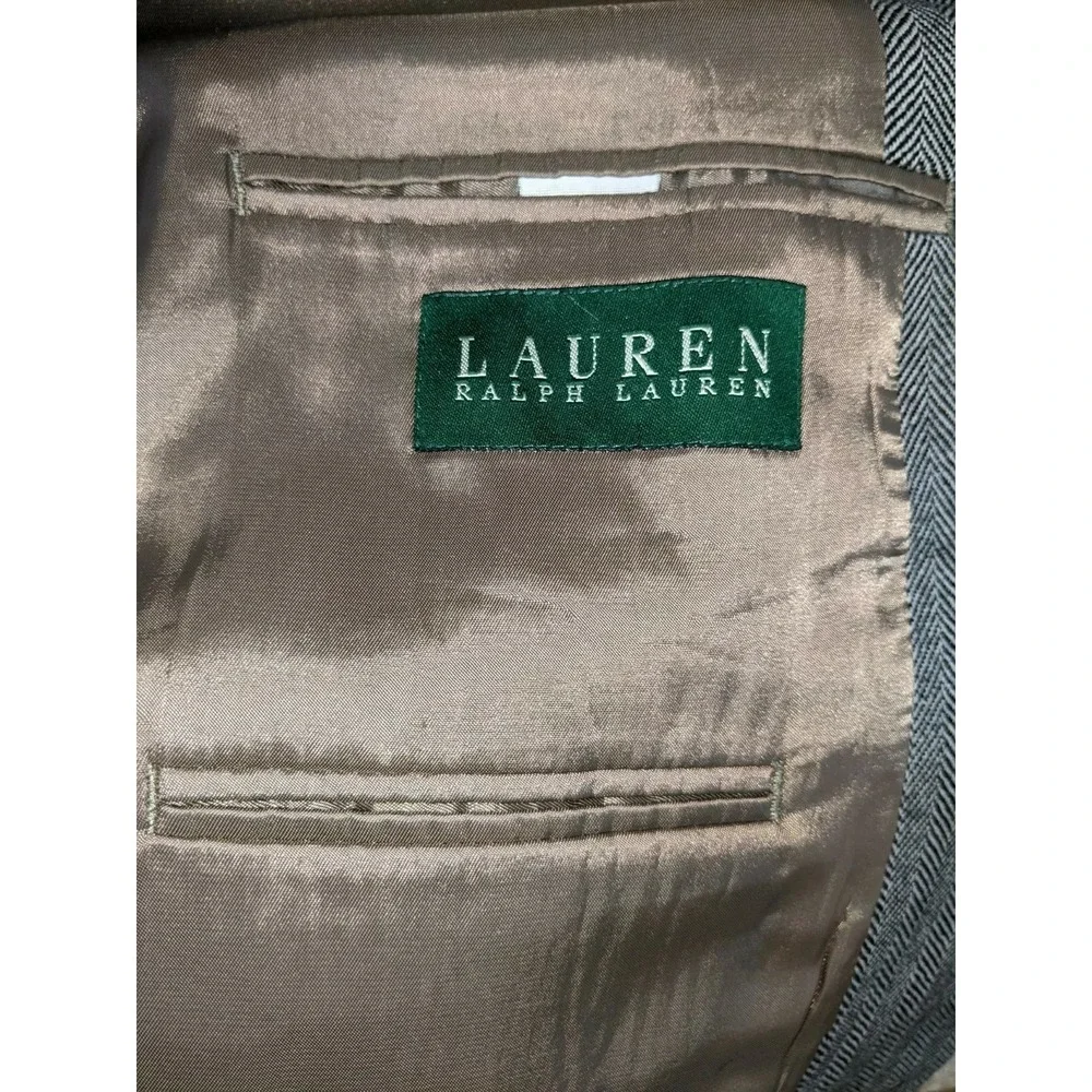 Lauren Ralph Lauren Wool Men's Jacket Blazer Chevron Two Button See Measurements